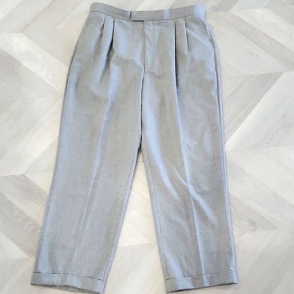 Canadian Mens 100% Wool Grey Dress Pants, Size 38XT - Picture 1 of 10